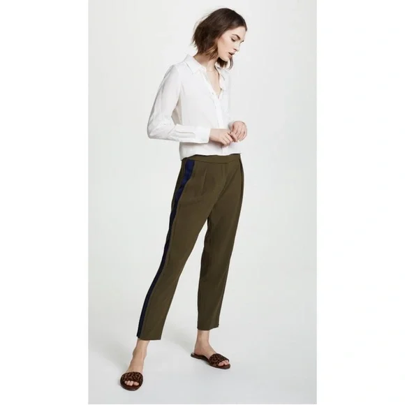 Ramy Brook Tuxedo Carey Pant 100% Silk Size 4 - Picture 1 of 7